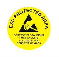 Round Sign 300mm, ESD Protected area,