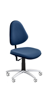 Chair, 4004 ESD, pear shaped back, blue