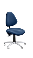 Comfort chair, 5004 ESD, pear shaped back, blue