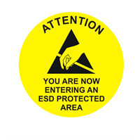 Round Sign 300mm, ESD Attention