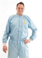 Cleanroom coverall, light blue