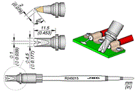 Cartridge Pin-connector Ø1 40º